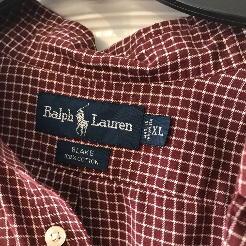 Burgundy polo dress shirt